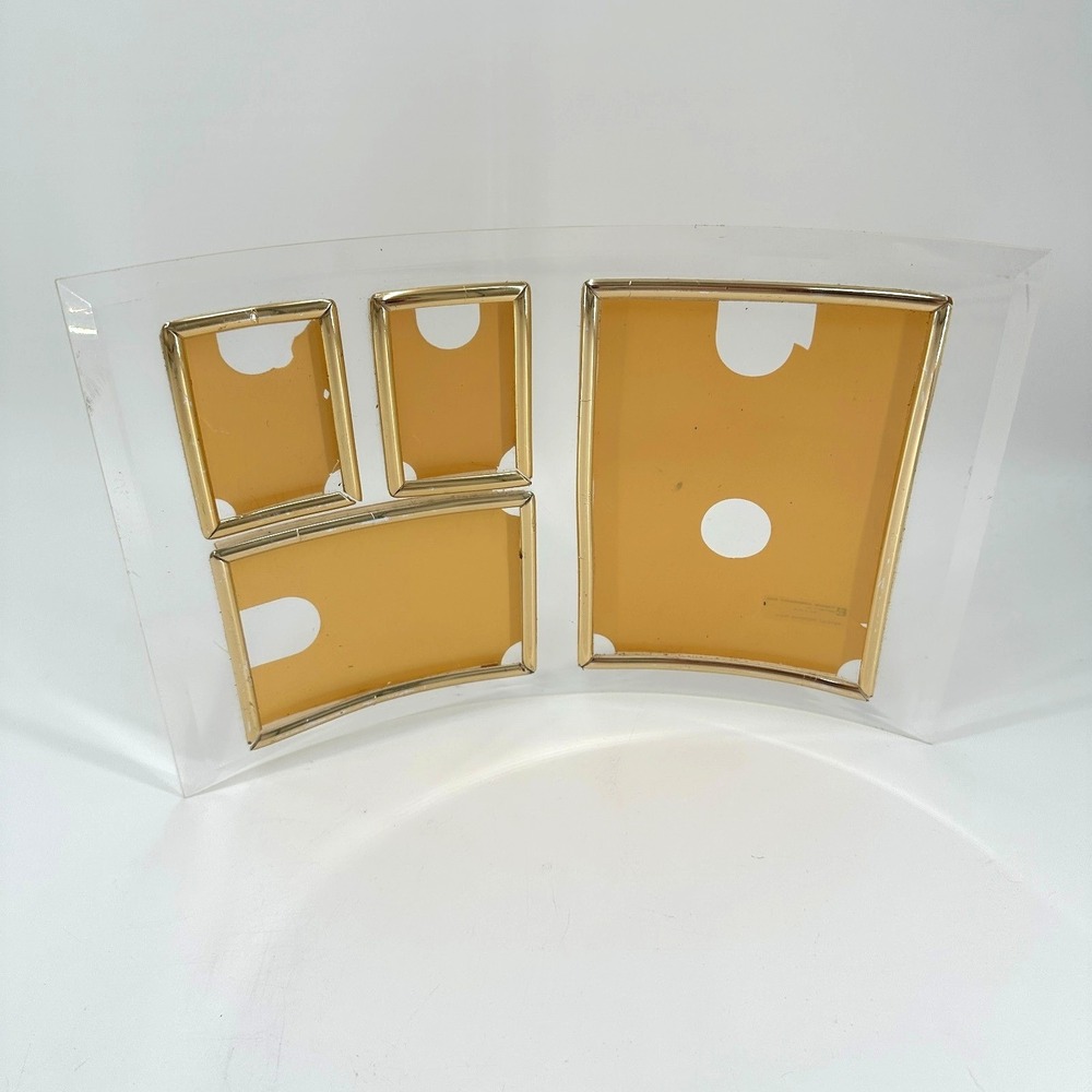 Vintage‎ 1990s Two's Company Curved Acrylic Multi-Photo Frame Made in Taiwan